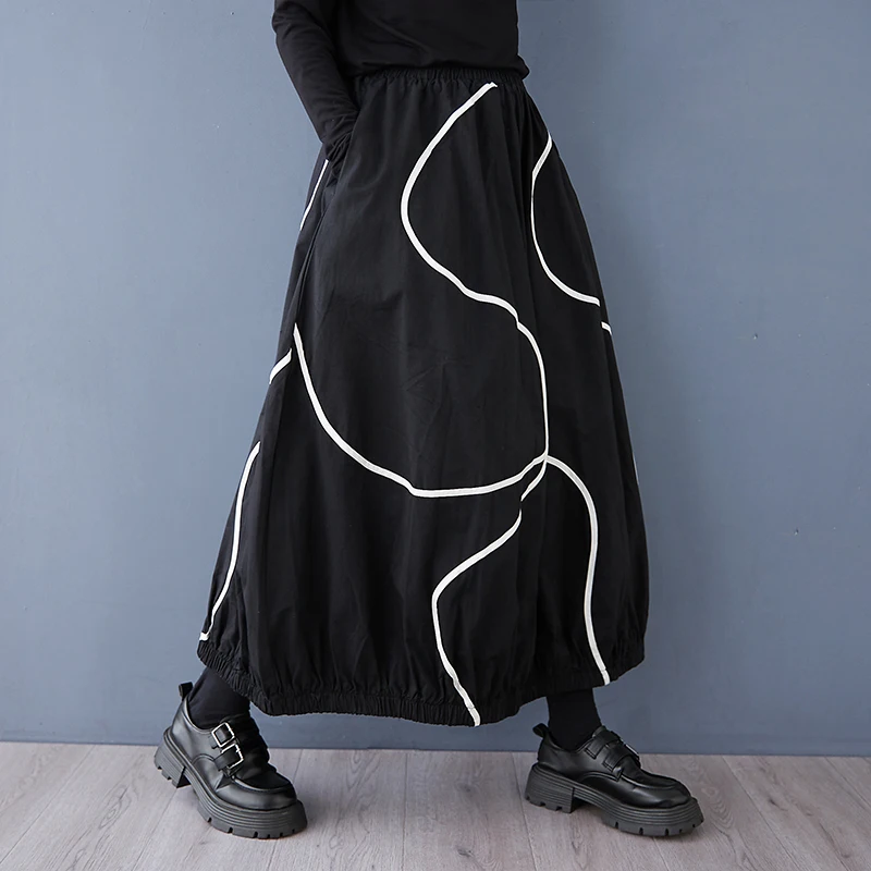 Abstract Print Color Block Elastic Waist Skirt Unique Personality Flower Bud High Waist Polyester Blend Spring Summer Midi Skirt
Abstract Print Color Block Elastic Waist Skirt Unique Personality Flower Bud High Waist Polyester Blend Spring Summer Midi Skirt