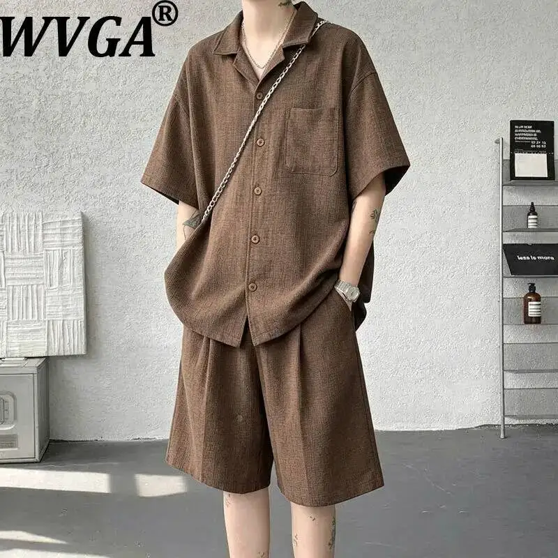 WVGA Spring Summer New Men Streetwear Short Sleeve Fashion Shirt Niche Chic Casual Loose Trendy Shorts Two Pieces Set Ins W24926
WVGA Spring Summer New Men Streetwear Short Sleeve Fashion Shirt Niche Chic Casual Loose Trendy Shorts Two Pieces Set Ins W24926