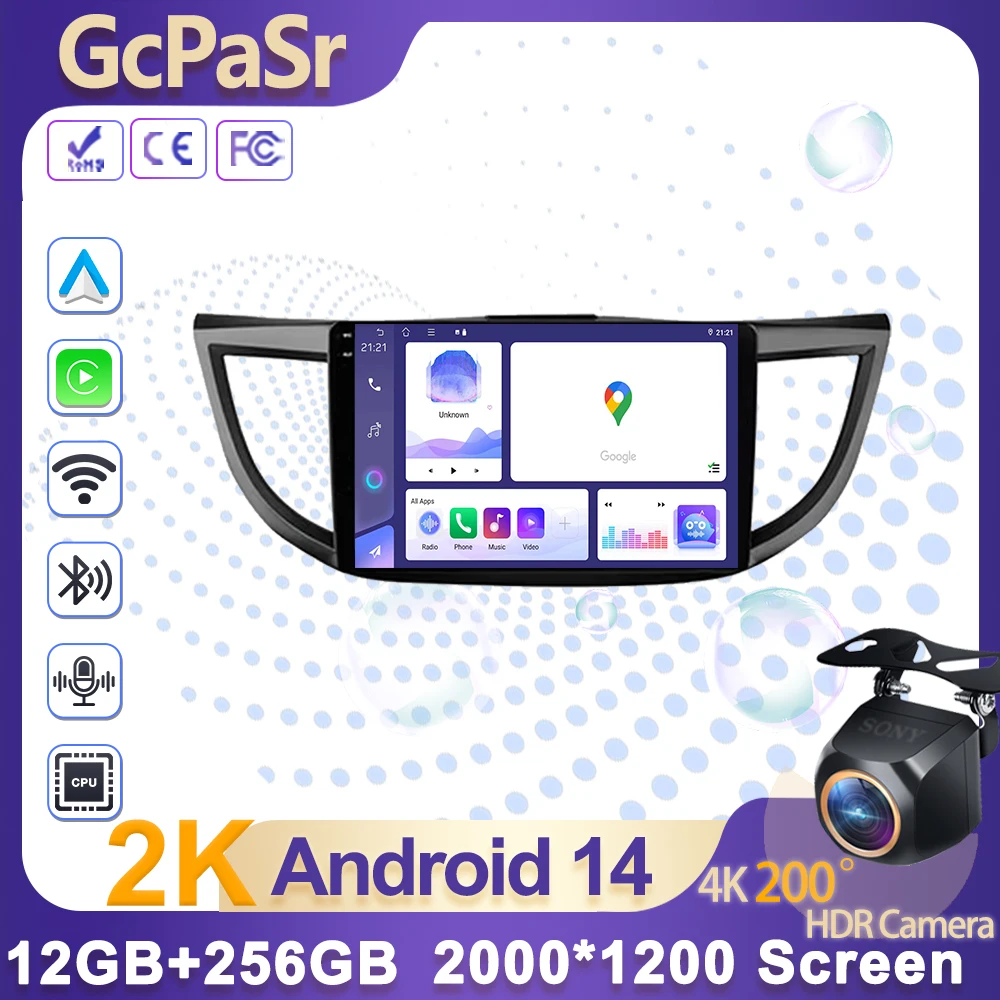 Android 14 Carplay Auto Car Radio Multimedia Player For Honda CRV CR-V 2012-2016 WIFI+4G DSP Autoradio Stereo NO 2din Head Unit 
Android 14 Carplay Auto Car Radio Multimedia Player For Honda CRV CR-V 2012-2016 WIFI+4G DSP Autoradio Stereo NO 2din Head Unit