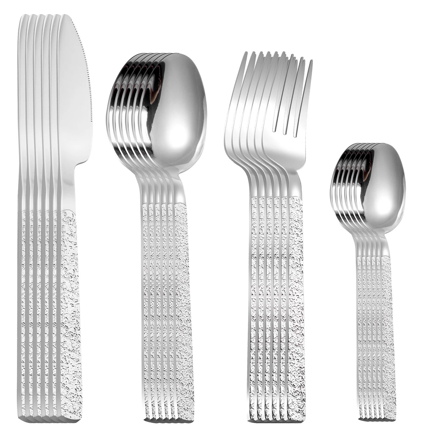 4/24piece set of stainless steel tableware, gold and silverware knives, forks, spoons, vintage stone patterns,uitable for any
4/24piece set of stainless steel tableware, gold and silverware knives, forks, spoons, vintage stone patterns,uitable for any