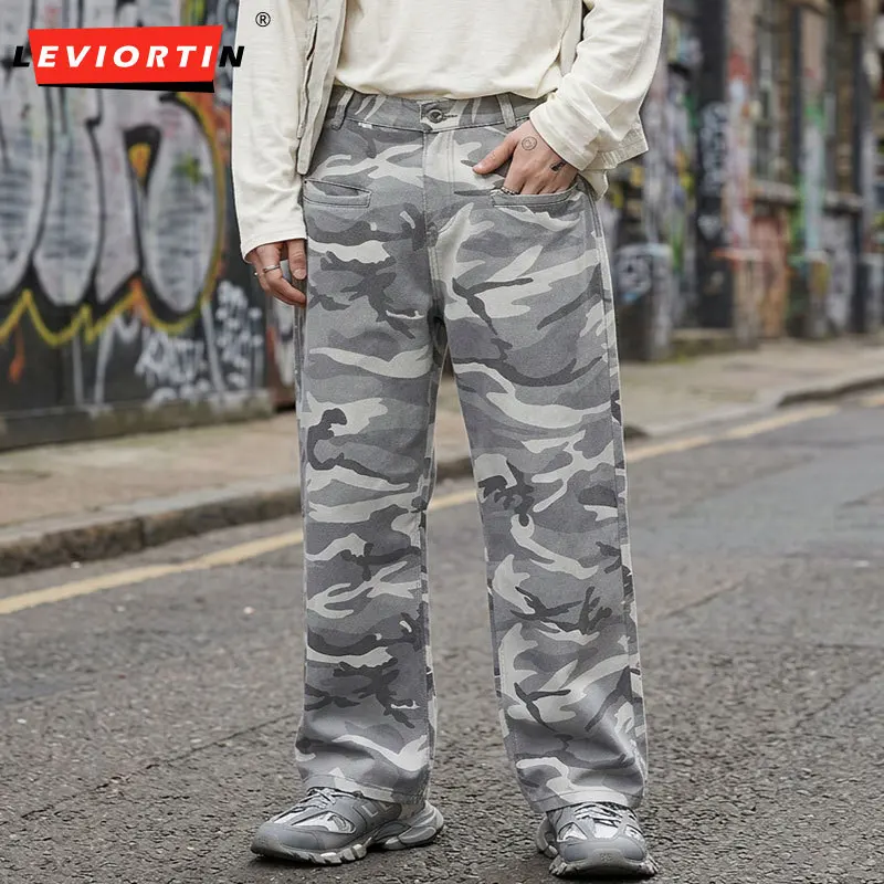 Men Vintage Camouflage Jeans Pants Male Wide Leg Baggy Loose Fit Denim Pants High Waist Casual Trousers Unisex Streetwear
Men Vintage Camouflage Jeans Pants Male Wide Leg Baggy Loose Fit Denim Pants High Waist Casual Trousers Unisex Streetwear