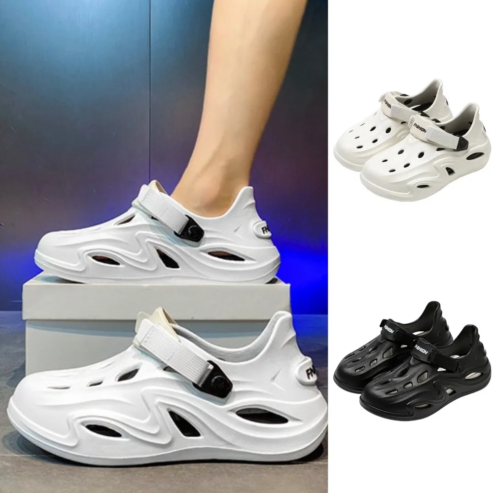Soft Black White EVA Couple Sandals Anti Odor Anti Slip Thick Soled Slippers Beachwear Shoes Hollow Slides Sandals Beach
Soft Black White EVA Couple Sandals Anti Odor Anti Slip Thick Soled Slippers Beachwear Shoes Hollow Slides Sandals Beach