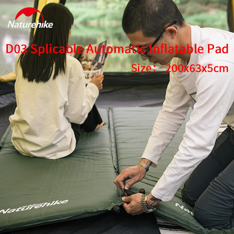 Naturehike D03 Splicable Automatic Inflatable Pad Outdoor Camping Mat Free Combination Cushion PVC Material High-rebound Sponge
Naturehike D03 Splicable Automatic Inflatable Pad Outdoor Camping Mat Free Combination Cushion PVC Material High-rebound Sponge