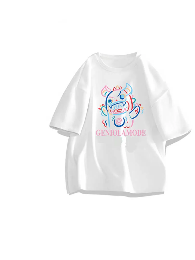 Short-sleeved T-shirt men's 2025 new trendy brand little devil printing loose casual pure cotton comfortable and breathable
Short-sleeved T-shirt men's 2025 new trendy brand little devil printing loose casual pure cotton comfortable and breathable