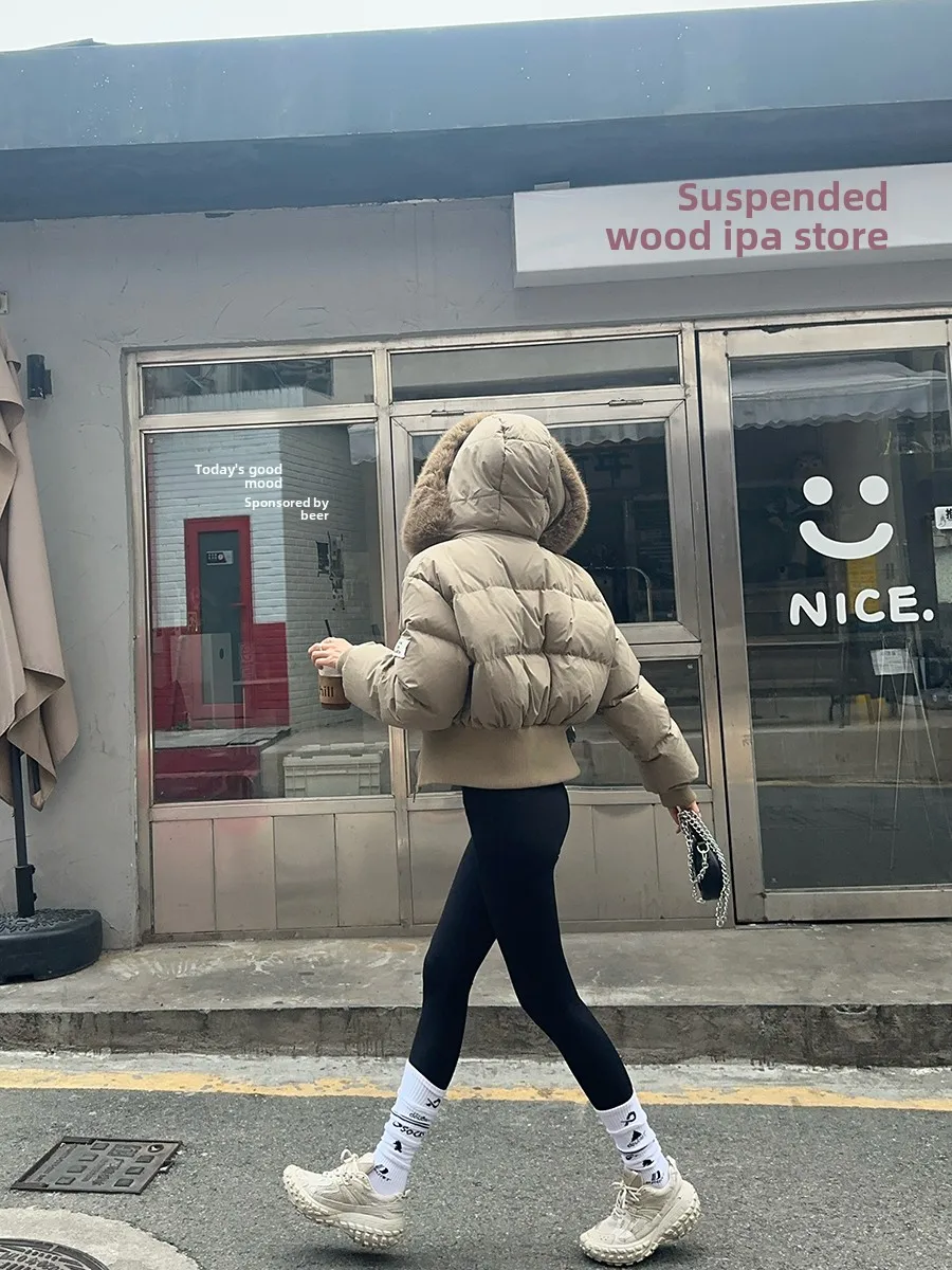 Earth Store White Du down Jaet ort Sle Waist-Cinching Hooded Puffer Coat Women's Autumn Winter Slimming Fur Collar
Earth Store White Du down Jaet ort Sle Waist-Cinching Hooded Puffer Coat Women's Autumn Winter Slimming Fur Collar