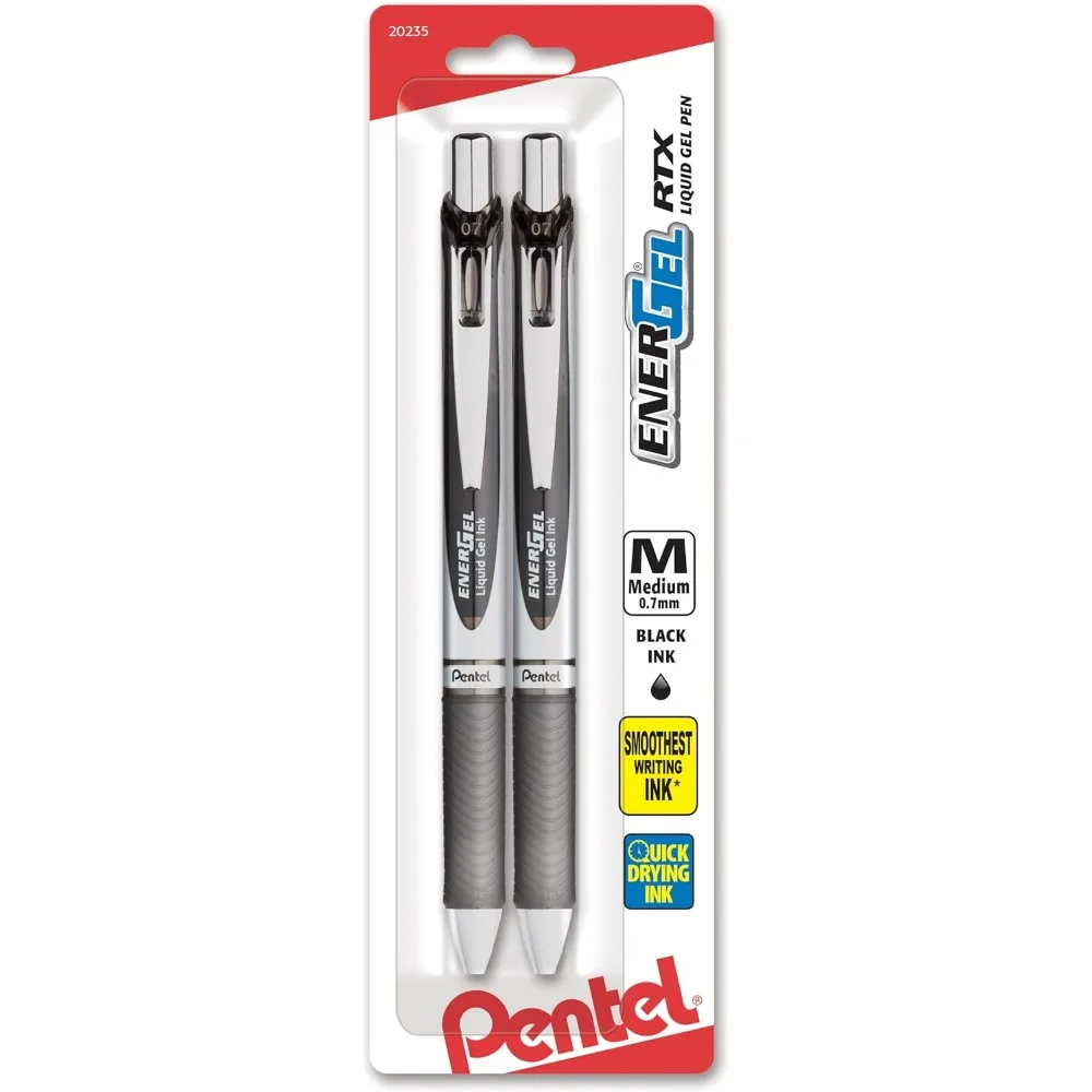 US Shipping 0.7mm Medium Point Retractable Liquid Gel Pen Smooth Writing Metal Tip Black Ink 2 Pack
US Shipping 0.7mm Medium Point Retractable Liquid Gel Pen Smooth Writing Metal Tip Black Ink 2 Pack