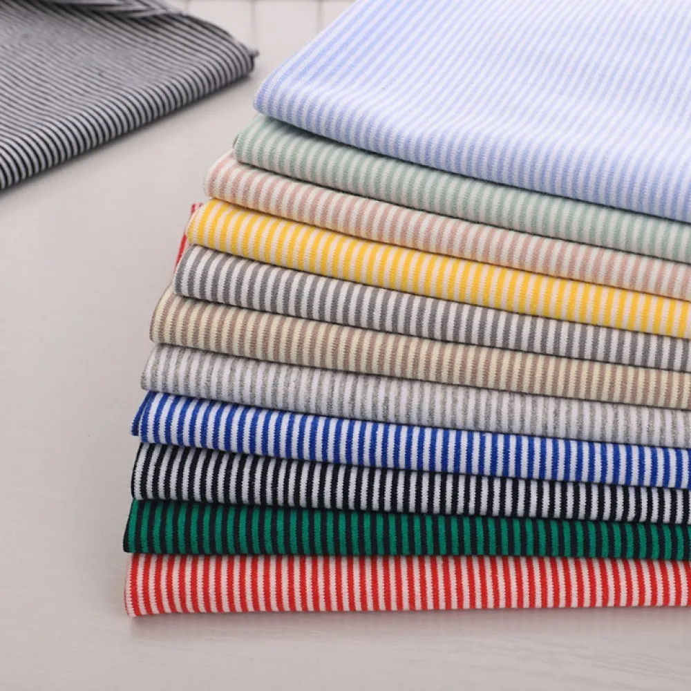 100% Cotton Stretch 1mm Striped Knit Fabric For Sewing Children's Clothing T-ShirtsDresses Doll Clothes Handmade DIY Projects.
100% Cotton Stretch 1mm Striped Knit Fabric For Sewing Children's Clothing T-ShirtsDresses Doll Clothes Handmade DIY Projects.