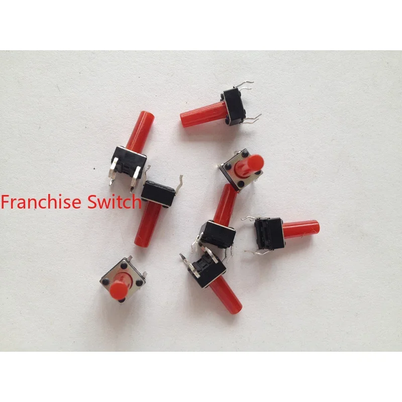 10PCS Key 6*6*13MM High Light Touch Switch Vertical (red Handle) Copper Foot 6X6X13MM
10PCS Key 6*6*13MM High Light Touch Switch Vertical (red Handle) Copper Foot 6X6X13MM