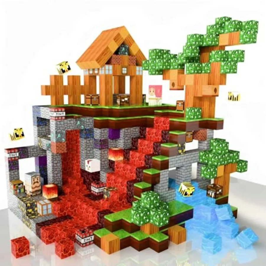 200PCS Magnetic Building Blocks Set 0.8in Pixel World Construction Toys, Strong Magnets, STEM Creative Play Set for Ages 3+, Vi
200PCS Magnetic Building Blocks Set 0.8in Pixel World Construction Toys, Strong Magnets, STEM Creative Play Set for Ages 3+, Vi