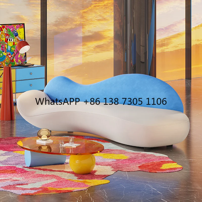 Modern simplicity, light luxury, high sense, curved personality, creative, special-shaped sofa, beauty salon studio
Modern simplicity, light luxury, high sense, curved personality, creative, special-shaped sofa, beauty salon studio