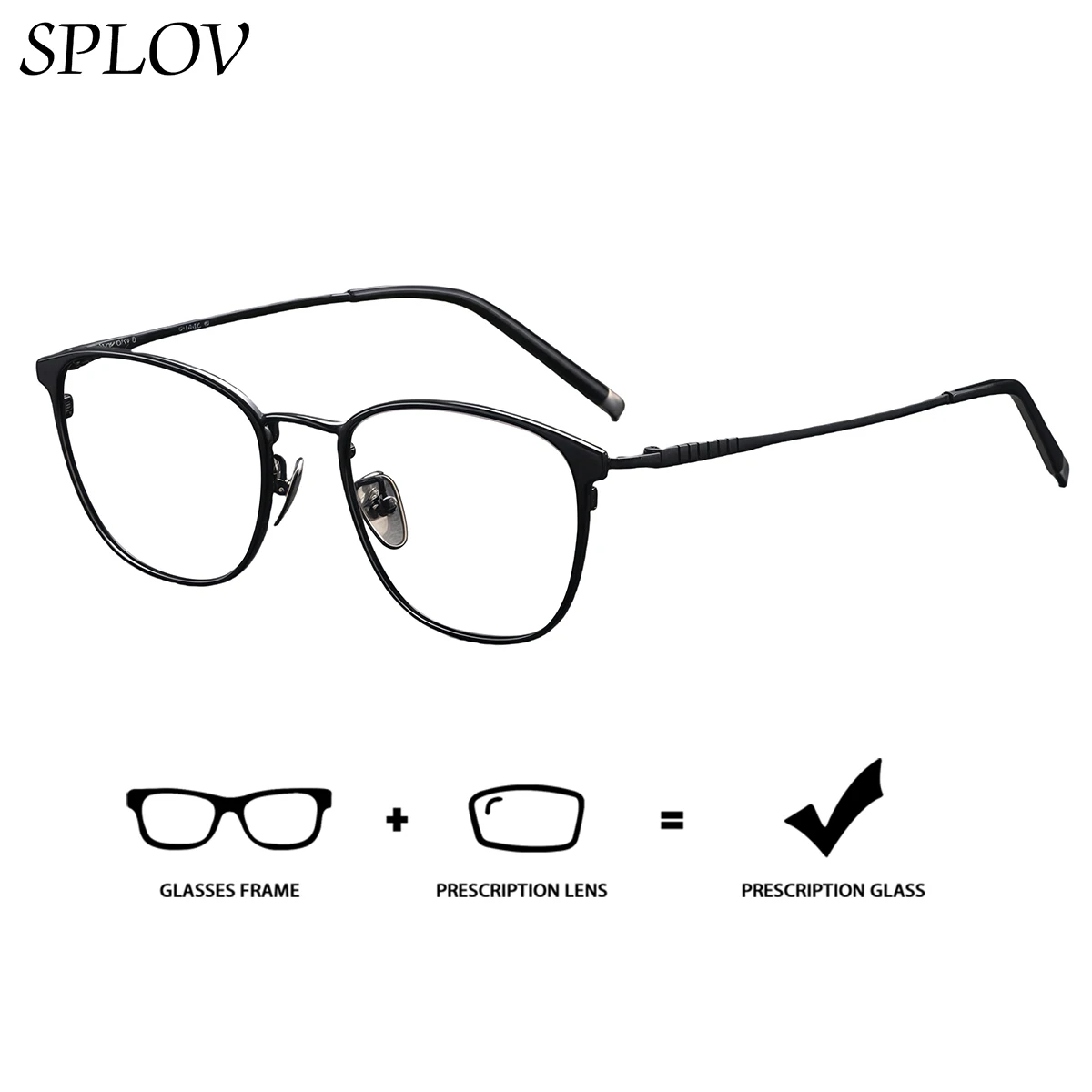 SPLOV Titanium Prescription Sunglasses with Ultra Light Retro Frame Customized Anti Blue Light Prescription Glasses
SPLOV Titanium Prescription Sunglasses with Ultra Light Retro Frame Customized Anti Blue Light Prescription Glasses