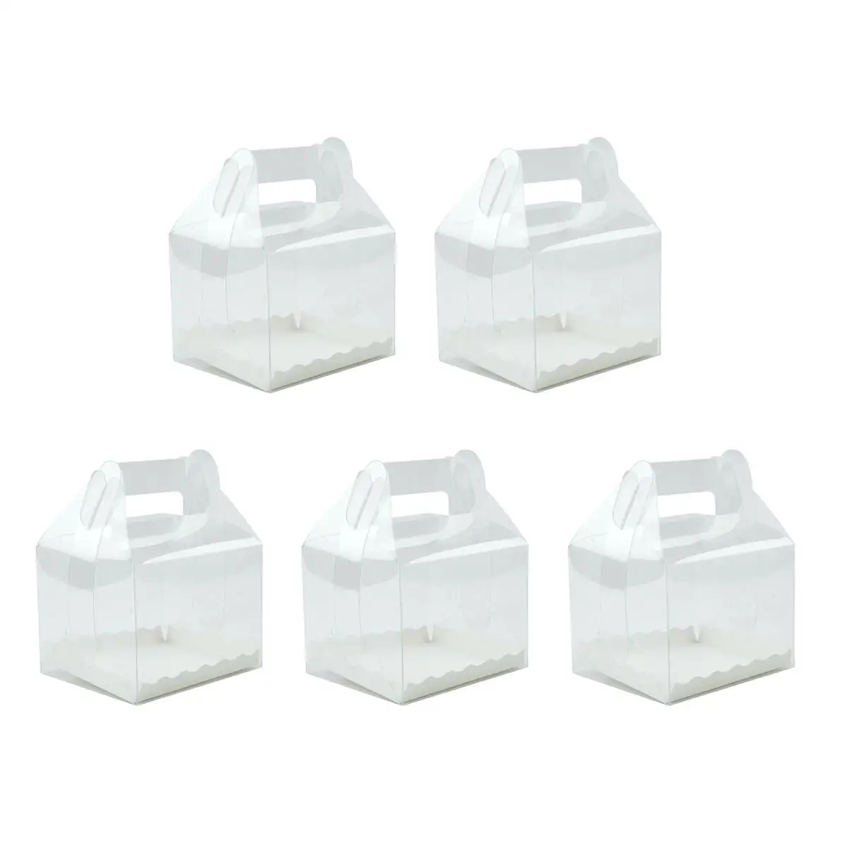5pcs Clear Cake Boxes Transparent with Handle for Bakery Desserts Packaging Safe PET Material Lightweight Portable Gift Box
5pcs Clear Cake Boxes Transparent with Handle for Bakery Desserts Packaging Safe PET Material Lightweight Portable Gift Box