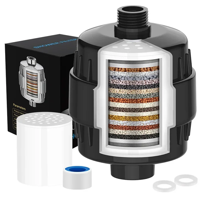 15/20 stages high output shower water filter removes chlorine fluoride heavy metals filter softens high quality shower head
15/20 stages high output shower water filter removes chlorine fluoride heavy metals filter softens high quality shower head