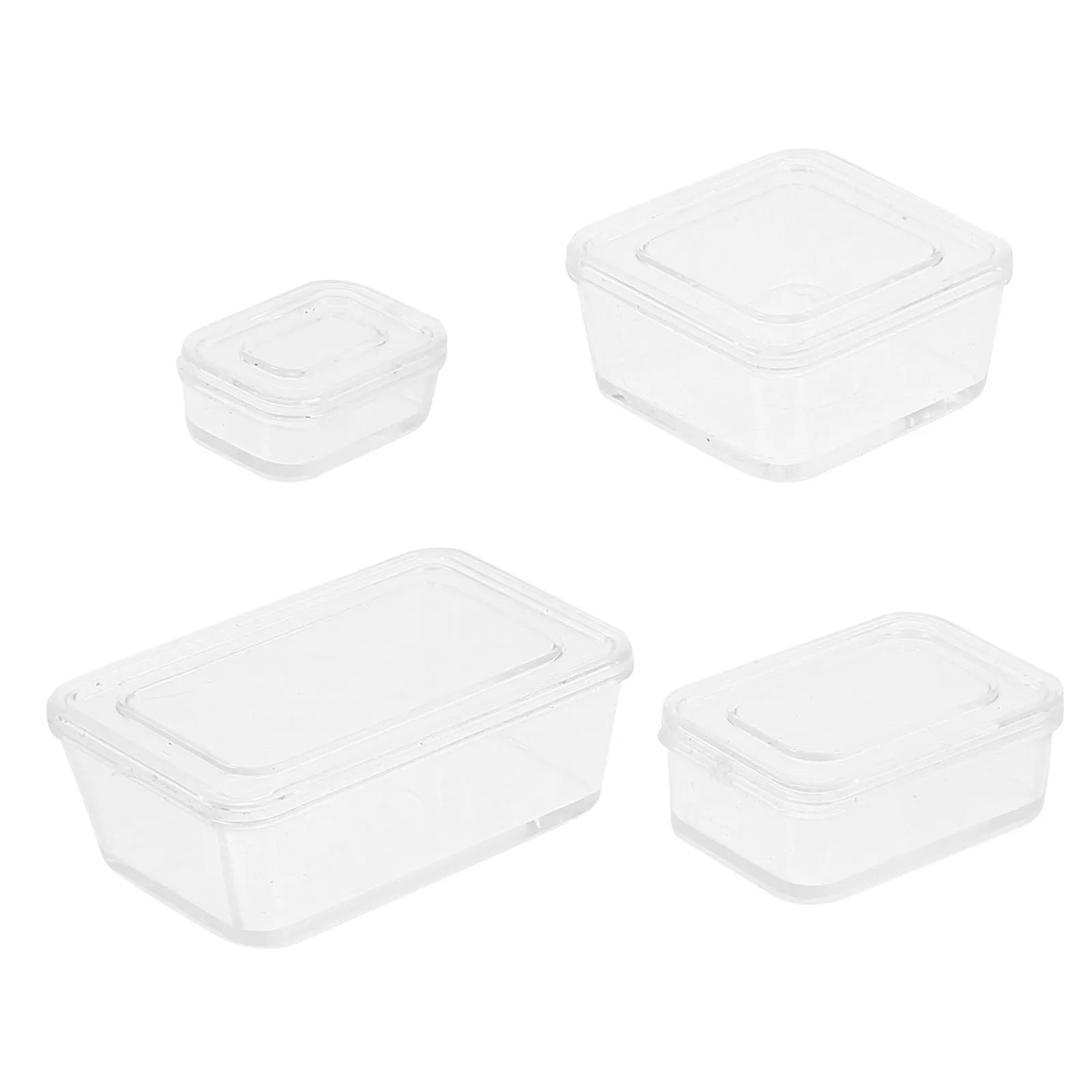 4Pcs Mini Storage Boxes Clear Snack Fruit Bread Containers Mini House Kitchen Decorative Crafts DIY Adornments Miniature Food
4Pcs Mini Storage Boxes Clear Snack Fruit Bread Containers Mini House Kitchen Decorative Crafts DIY Adornments Miniature Food