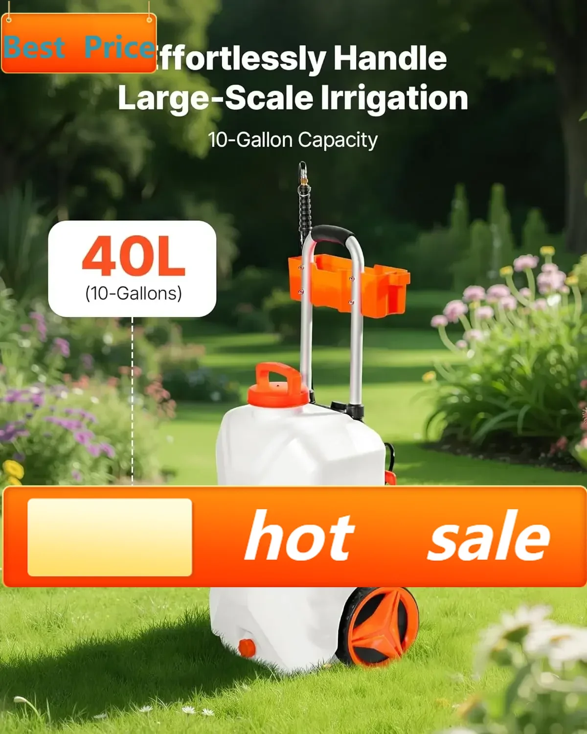 Бестселлер! Горячие продажи! Аккумуляторный опрыскиватель на колесах, 10 галлонов, электрический опрыскиватель для сорняков, регулируемое давление 0-80 PSI, для сада и газона.
Бестселлер! Горячие продажи! Аккумуляторный опрыскиватель на колесах, 10 галлонов, электрический опрыскиватель для сорняков, регулируемое давление 0-80 PSI, для сада и газона.