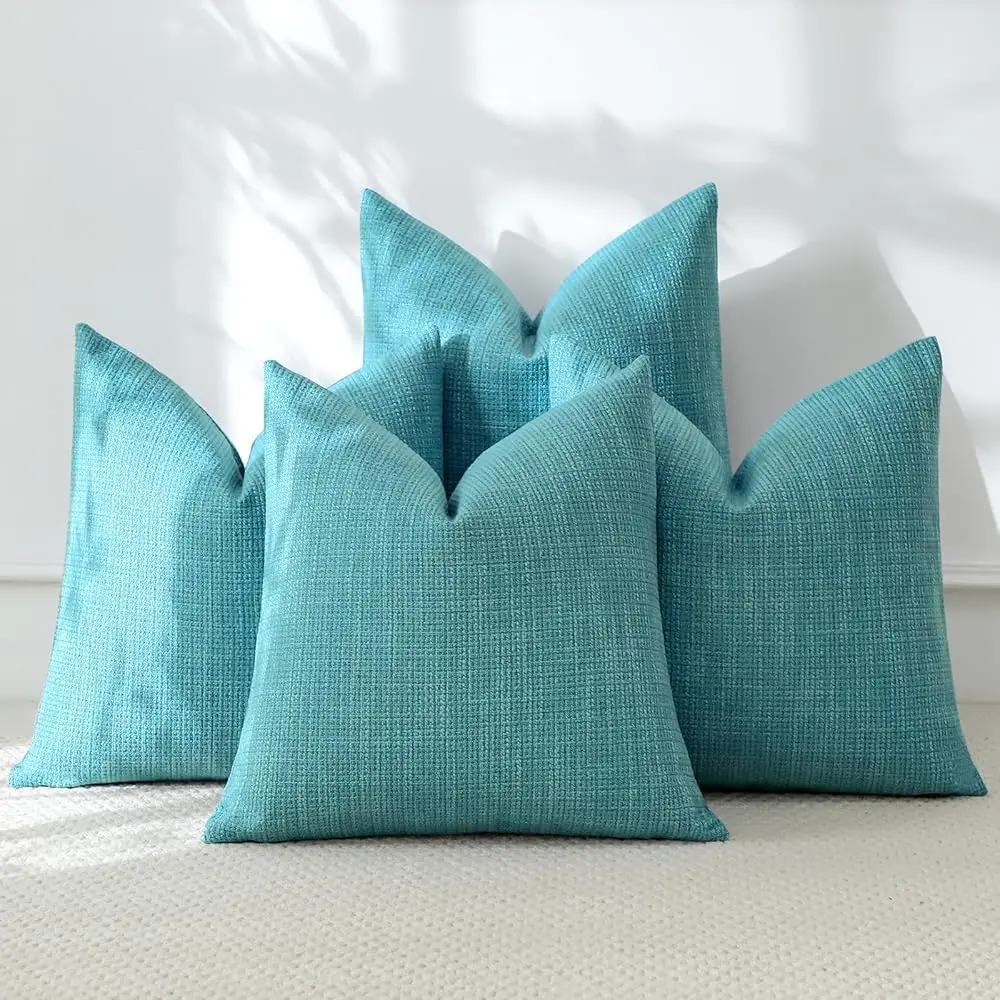 Set Of 4 Linen Decorative Throw Pillow Covers Solid Square Pillowcase Modern Farmhouse Cushion Covers For Home Decor Sofa Couch
Set Of 4 Linen Decorative Throw Pillow Covers Solid Square Pillowcase Modern Farmhouse Cushion Covers For Home Decor Sofa Couch