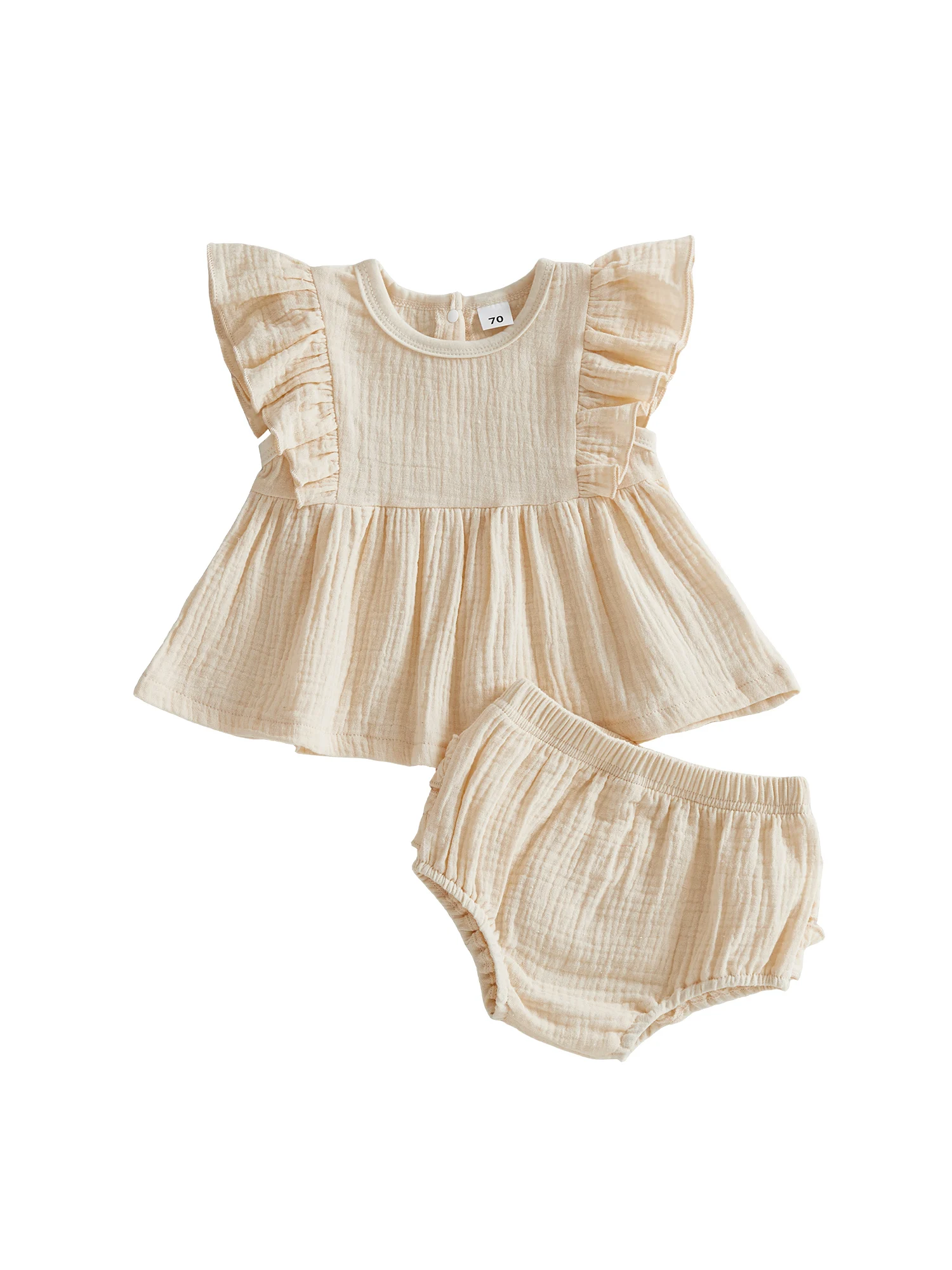 Adorable Infant Girl s Summer Ensemble with Cute Flutter Sleeve Top and Matching Linen Shorts for a Stylish Look
Adorable Infant Girl s Summer Ensemble with Cute Flutter Sleeve Top and Matching Linen Shorts for a Stylish Look