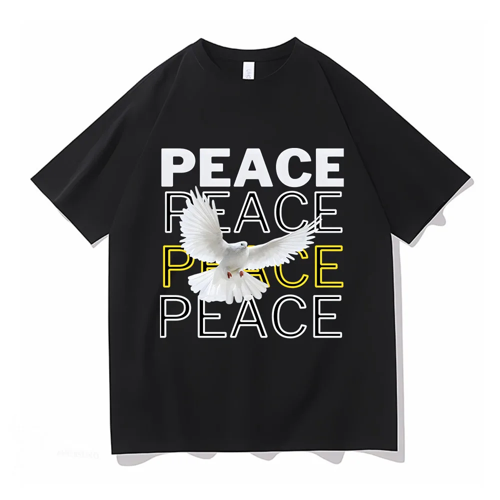 Doves of Peace Vintage GRAPHIC Printed T-Shirt Cotton Short Sleeve Men's Women's Clothing Summer T Shirt Fashion Trend T-shirt
Doves of Peace Vintage GRAPHIC Printed T-Shirt Cotton Short Sleeve Men's Women's Clothing Summer T Shirt Fashion Trend T-shirt