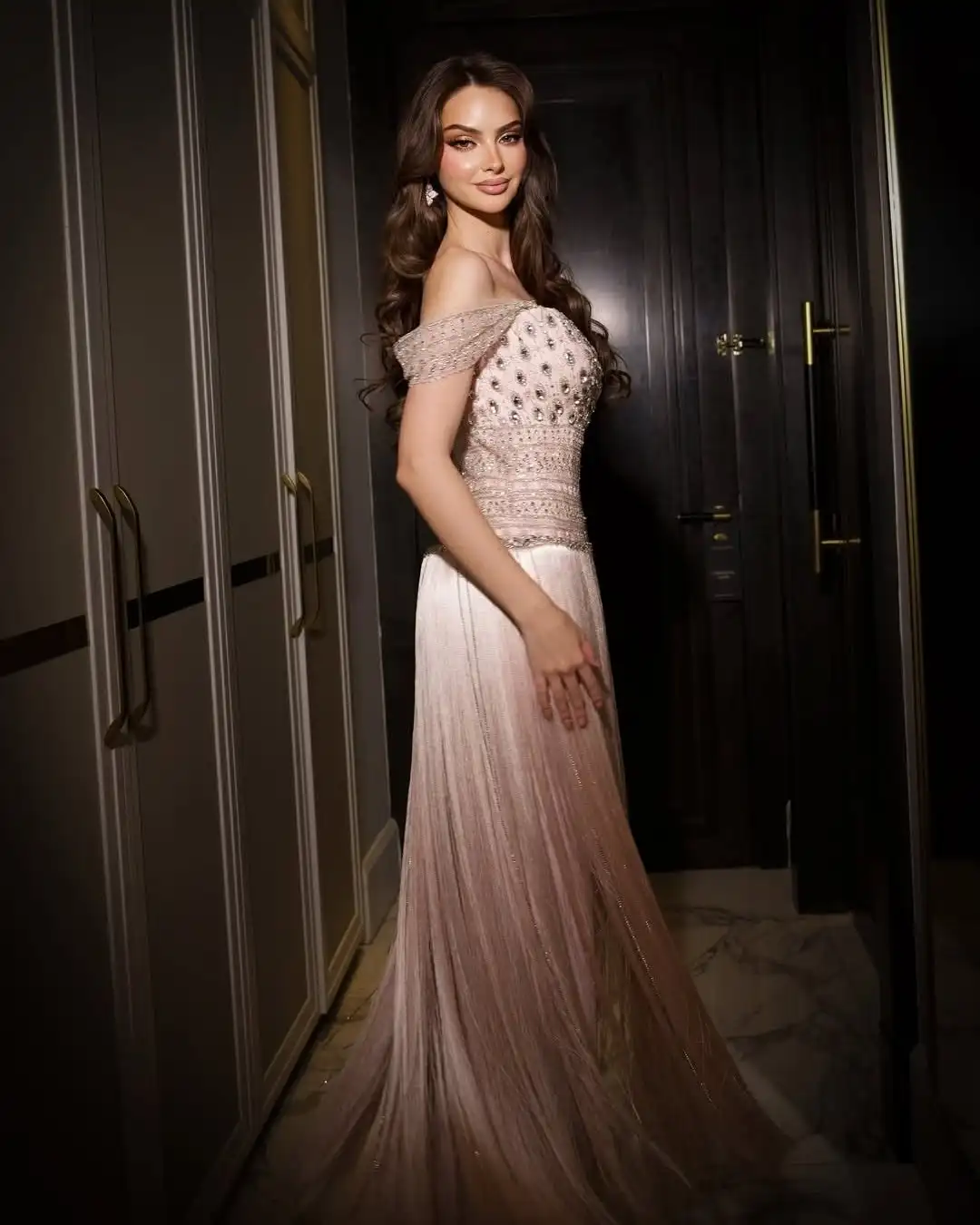 Gradient Pink Elegant Halter Formal Sleeveless Prom Dresses Sparkling Tulle Evening Dresses Form-Fitting Party Gowns
Gradient Pink Elegant Halter Formal Sleeveless Prom Dresses Sparkling Tulle Evening Dresses Form-Fitting Party Gowns