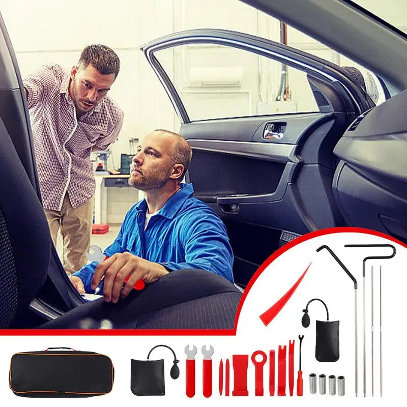 Car Tool Set With Air Wedge 22-piece Set Car Audio Repair And Disassembly Auxiliary Emergency Tool Kit car emergency kit
Car Tool Set With Air Wedge 22-piece Set Car Audio Repair And Disassembly Auxiliary Emergency Tool Kit car emergency kit