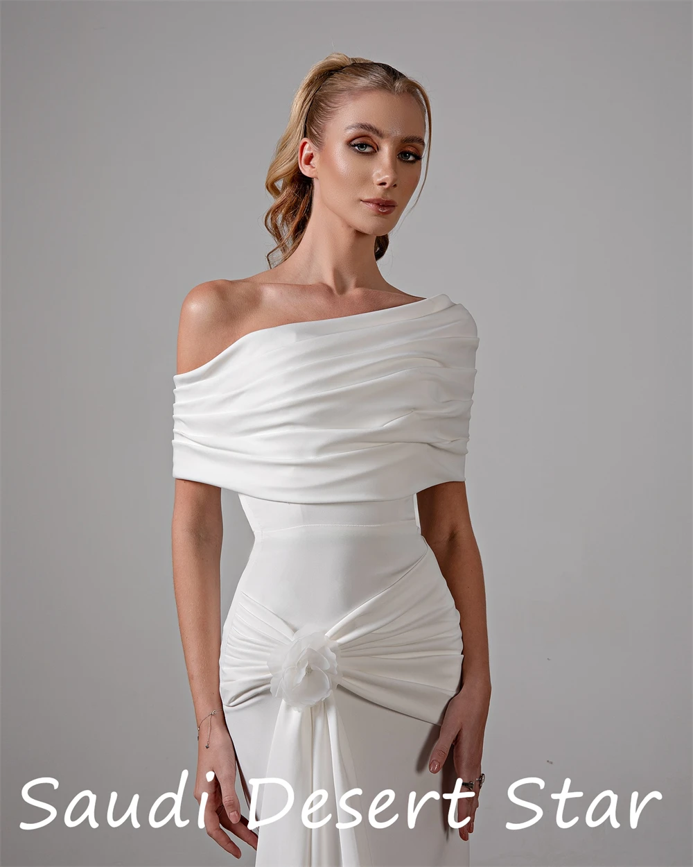 customizedCustomized pure Off the Shoulder Evening Dress Exquisite Flowers Ribbons Celebrity Gowns Graceful Sheath Back Slit Par
customizedCustomized pure Off the Shoulder Evening Dress Exquisite Flowers Ribbons Celebrity Gowns Graceful Sheath Back Slit Par
