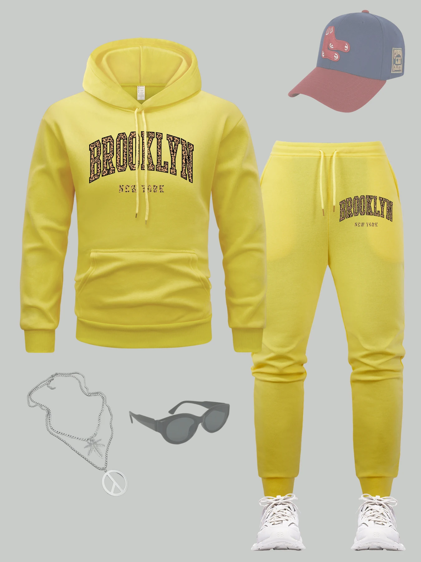 Brooklyn New York Design Man Hoodie Set Casual Pocket Sportswear Hip Hop Loose Male Hoodies All-Match Fleece Sweatpant Sets
Brooklyn New York Design Man Hoodie Set Casual Pocket Sportswear Hip Hop Loose Male Hoodies All-Match Fleece Sweatpant Sets