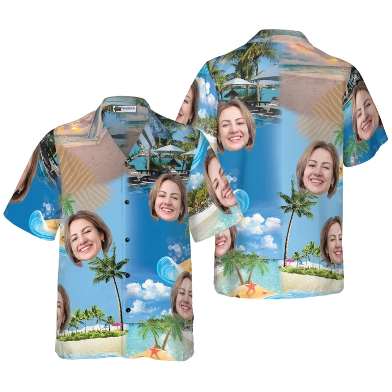 Funny Custom Face Hawaiian Shirt For Men Summer Short Sleeve Button Beach Shirts Blouse Diy Photo Party Shirt Streetwear
Funny Custom Face Hawaiian Shirt For Men Summer Short Sleeve Button Beach Shirts Blouse Diy Photo Party Shirt Streetwear