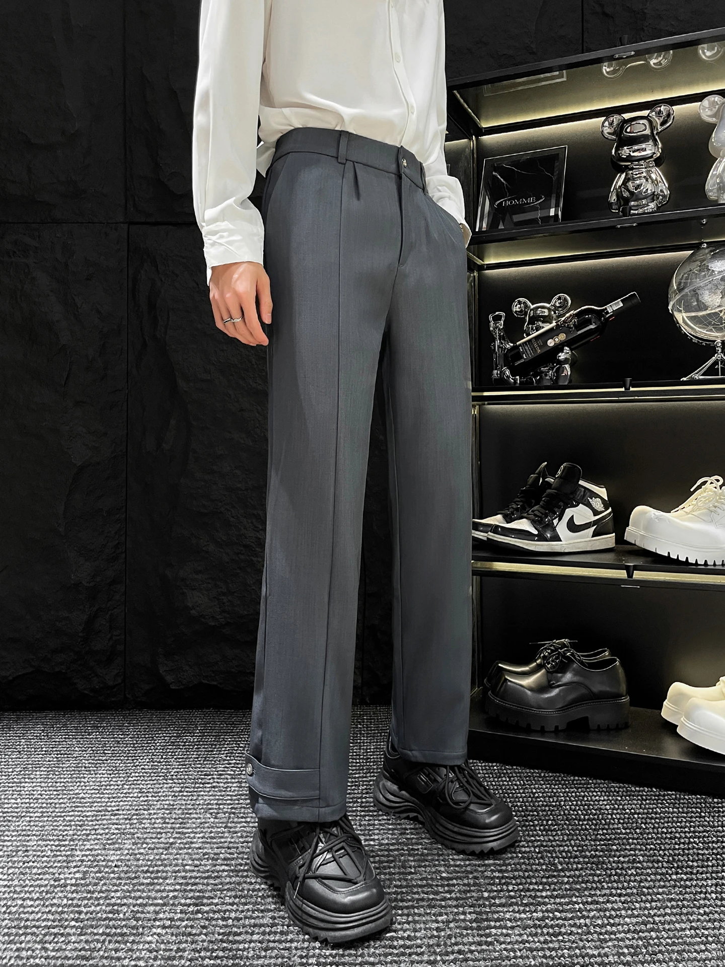 ey Straight Leg Men's Suit Pants Anti-crease Versatile Casual Trousers Premium Feel No Ironing Required Trendy Youth Sle
ey Straight Leg Men's Suit Pants Anti-crease Versatile Casual Trousers Premium Feel No Ironing Required Trendy Youth Sle