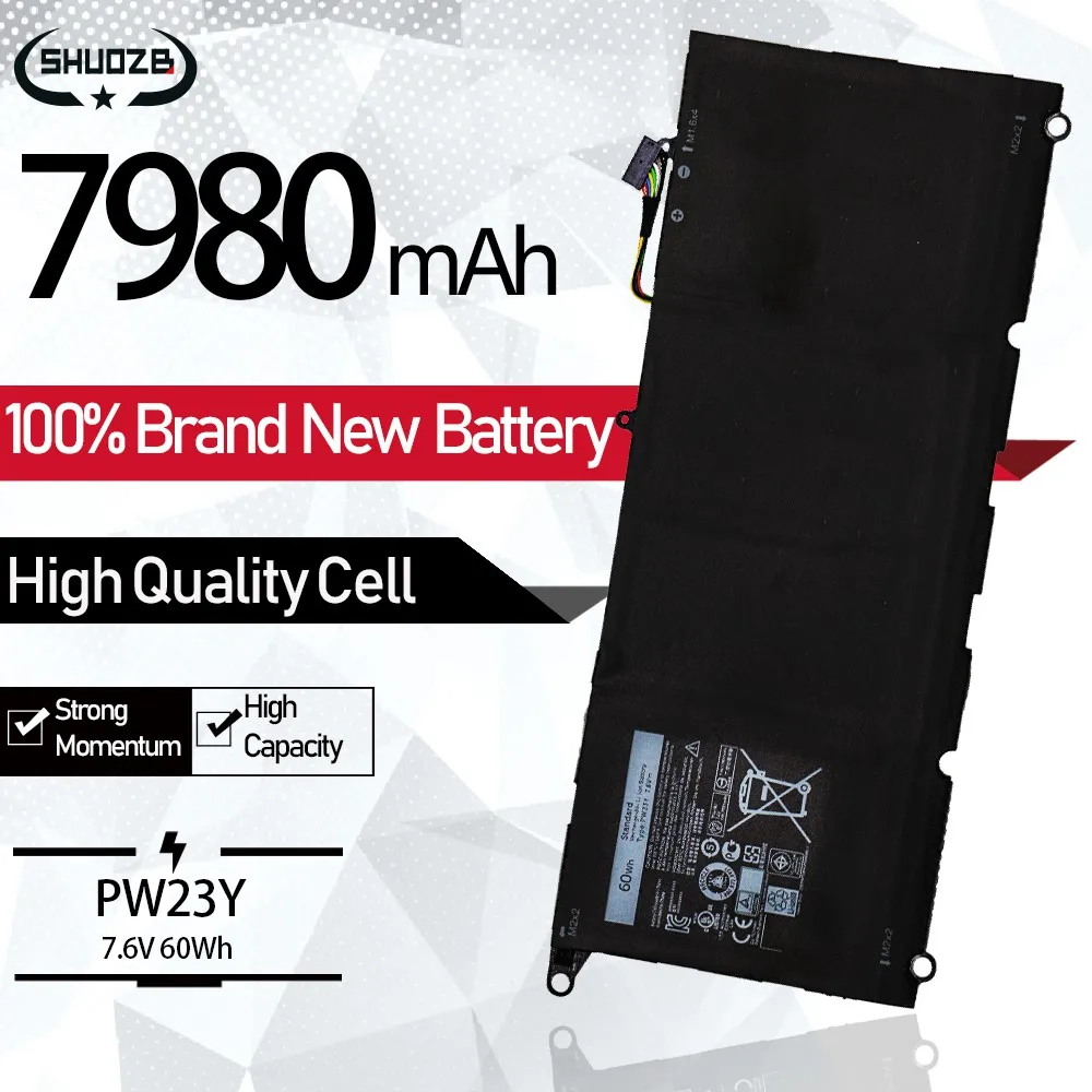 Новый Сменный аккумулятор PW23Y для ноутбука DELL XPS 13 9360 серии RNP72 TP1GT 7,6 в 60 Вт/ч SHUOZB
Новый Сменный аккумулятор PW23Y для ноутбука DELL XPS 13 9360 серии RNP72 TP1GT 7,6 в 60 Вт/ч SHUOZB