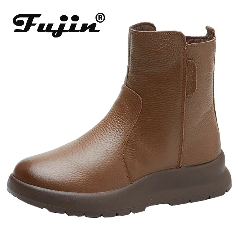 Koznoy 4.5cm Winter Plush Genuine Leather Spring Motorcycle Fashion ZIP Ankle Boots Platform Wedge Women Autumn British Shoes
Koznoy 4.5cm Winter Plush Genuine Leather Spring Motorcycle Fashion ZIP Ankle Boots Platform Wedge Women Autumn British Shoes