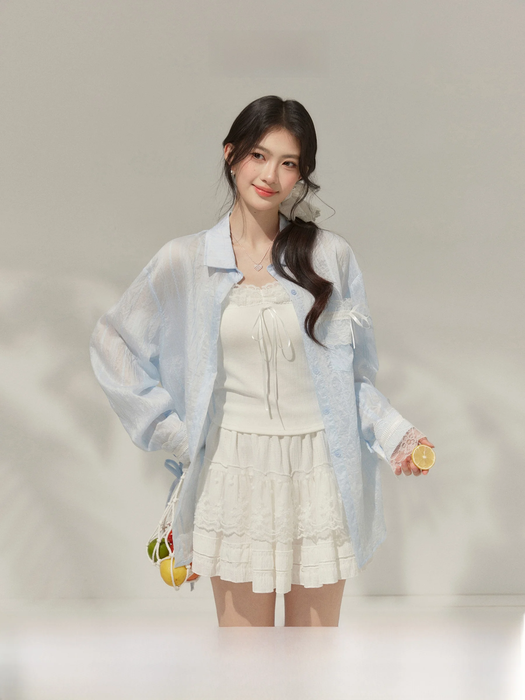 Loose Fit Long Sleeve Sun Protection Shirt Outerwear Blue Casual Style Women's Summer Thin Shirt Casual Fashion Loose Shirt
Loose Fit Long Sleeve Sun Protection Shirt Outerwear Blue Casual Style Women's Summer Thin Shirt Casual Fashion Loose Shirt