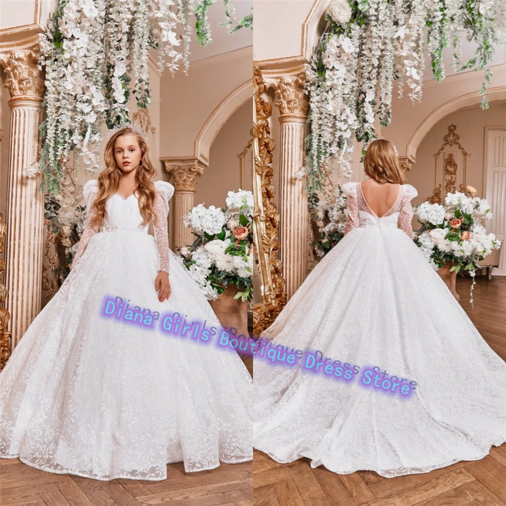 Flower Girl Dress Elegant White Tulle Puffy Applique For Wedding Dresses Little Girls Birthday Princess Ball Party Evening Gowns
Flower Girl Dress Elegant White Tulle Puffy Applique For Wedding Dresses Little Girls Birthday Princess Ball Party Evening Gowns
