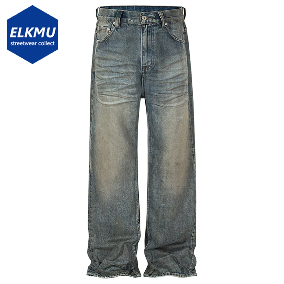 Dirty Vintage Baggy Jeans Blue Loose Straight Denim Pants Luxury Designer Men's Retro Blue Jeans Trousers
Dirty Vintage Baggy Jeans Blue Loose Straight Denim Pants Luxury Designer Men's Retro Blue Jeans Trousers