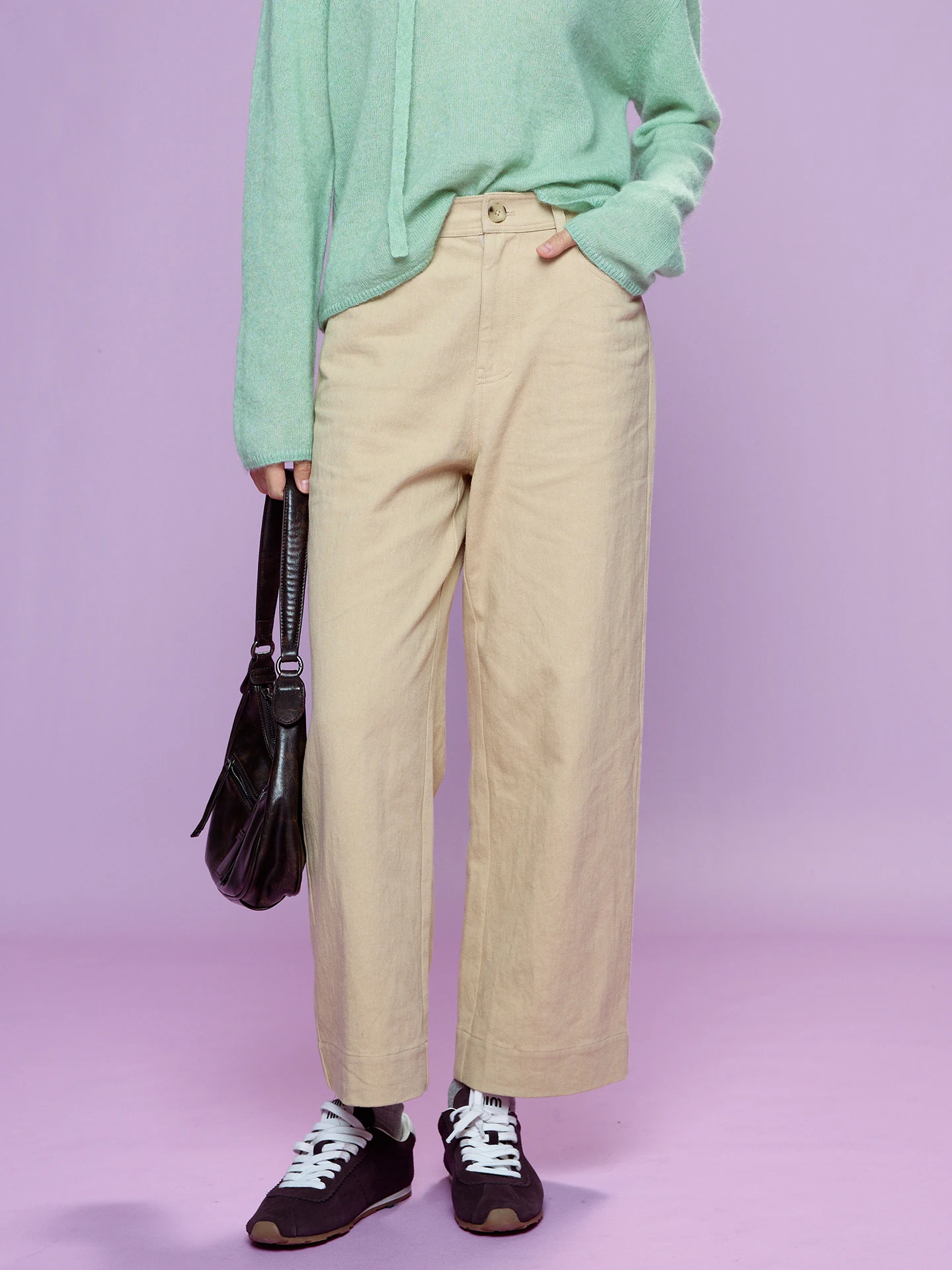 Slimming Effect Linen Cotton Straight Leg Nine-Piece Pants for Women Commute Casual High Waist Button Fly Spring New Sle
Slimming Effect Linen Cotton Straight Leg Nine-Piece Pants for Women Commute Casual High Waist Button Fly Spring New Sle