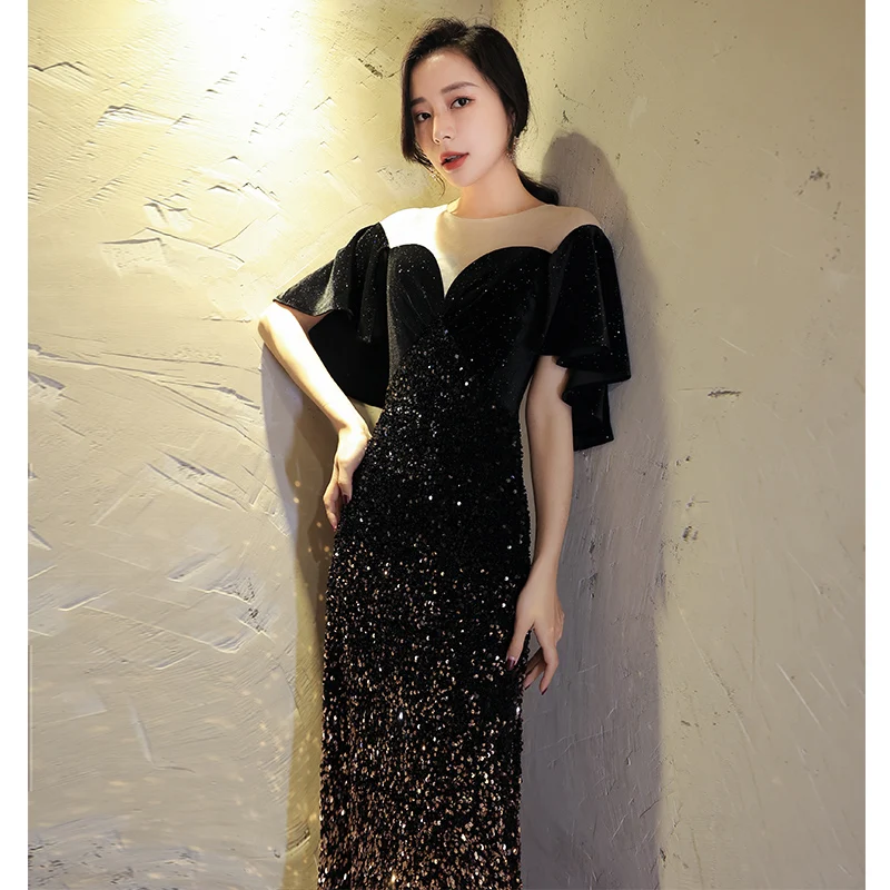 Ele Bla Fi Tail Evening Gown Women's New 2026 Par Ball Dr Slimming High Waist Korean Sle ort Sve Long Dr
Ele Bla Fi Tail Evening Gown Women's New 2026 Par Ball Dr Slimming High Waist Korean Sle ort Sve Long Dr