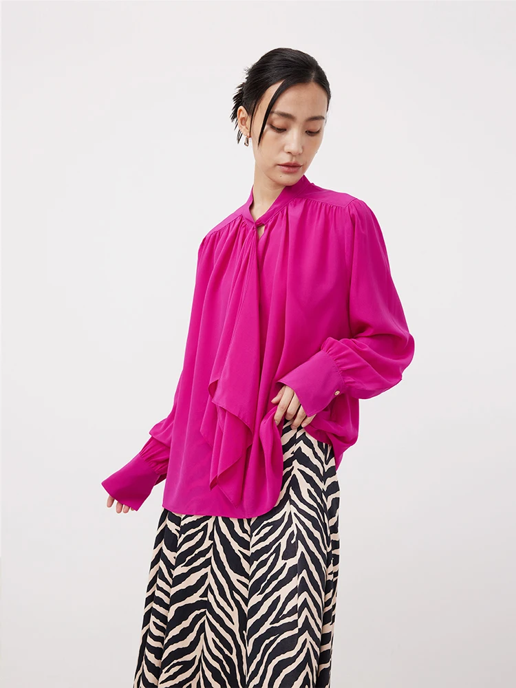 Wei Heavyweight 26 Momme 00% Silk Pink Design Sense Pleated True Silk Long Sve Sa irt Women's Fa...
Wei Heavyweight 26 Momme 00% Silk Pink Design Sense Pleated True Silk Long Sve Sa irt Women's Fa...