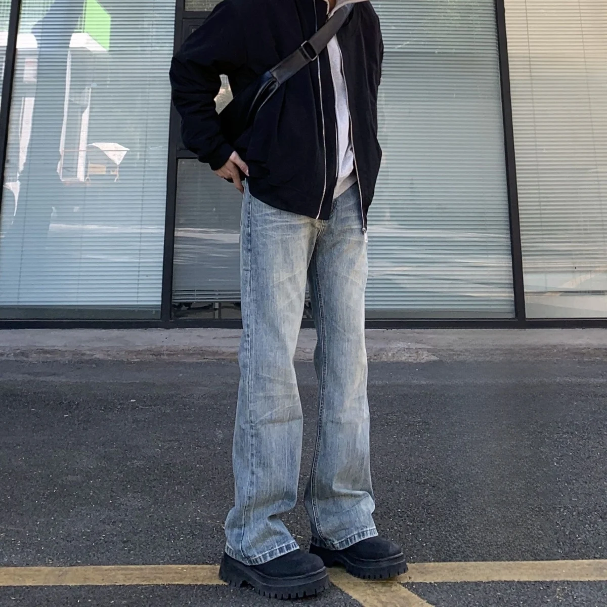 Прямые джинсы Cleanfit American Sle Fce на подкладке ex High Street Retro Vibe, расклешенные брюки с микро-расклешенными брюками Youth Faion
Прямые джинсы Cleanfit American Sle Fce на подкладке ex High Street Retro Vibe, расклешенные брюки с микро-расклешенными брюками Youth Faion