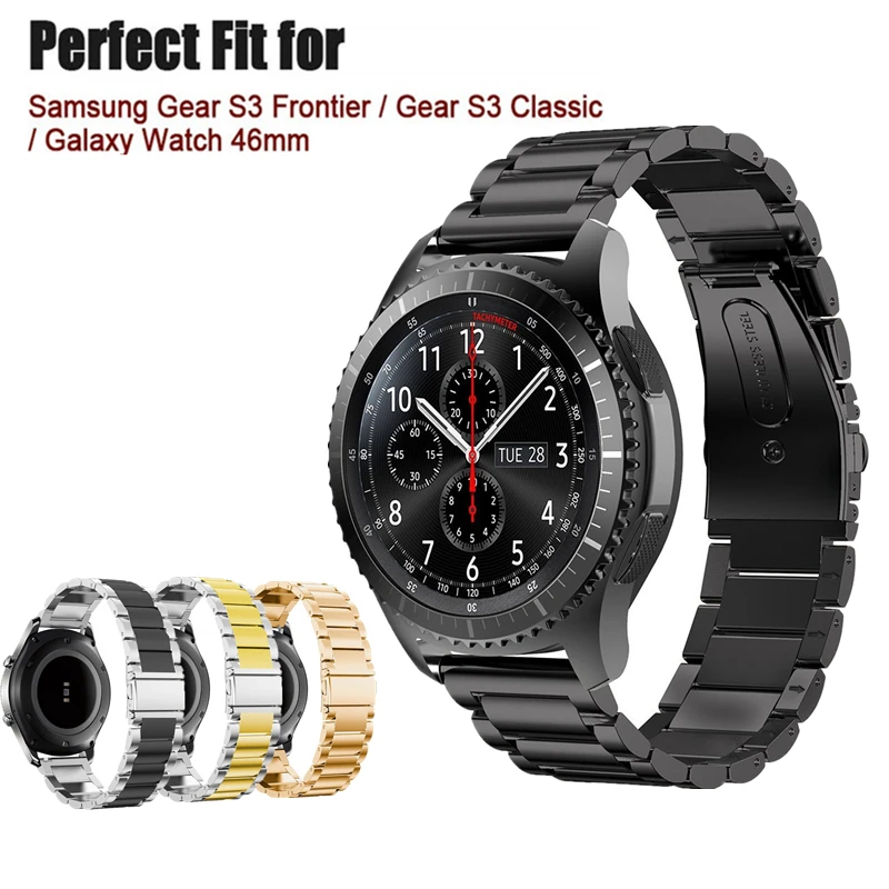 For Gear S3 Frontier/ Galaxy Watch 46mm Band 22mm Stainless Steel Link Bracelet Strap For Samsung Gear S3 Classic Smart Watch
For Gear S3 Frontier/ Galaxy Watch 46mm Band 22mm Stainless Steel Link Bracelet Strap For Samsung Gear S3 Classic Smart Watch