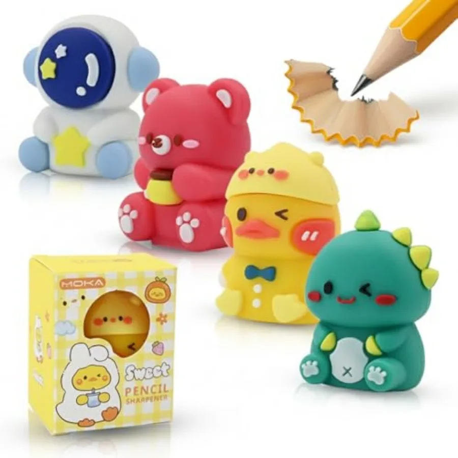 4 PCS Pencil Sharpeners for,Cute Pencil Sharpener Manual, Hand Held Pencil Sharpener, Funny Sharpener Cartoon Creative, Kawaii
4 PCS Pencil Sharpeners for,Cute Pencil Sharpener Manual, Hand Held Pencil Sharpener, Funny Sharpener Cartoon Creative, Kawaii