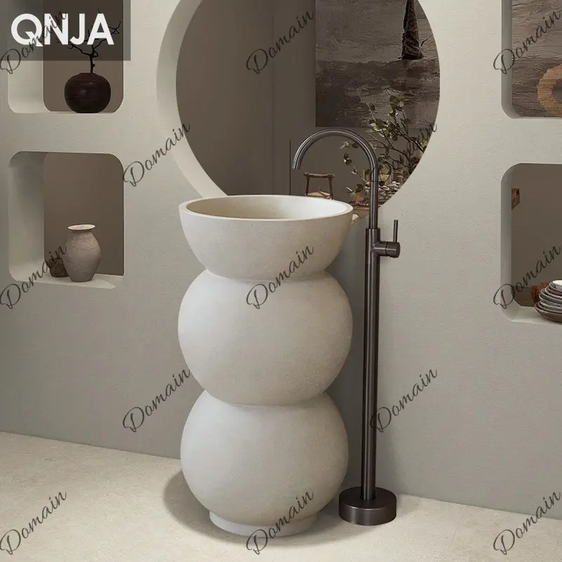 Japanese designer column basin floor-to-ceiling integrated art wash basin personalized creative face wash table
Japanese designer column basin floor-to-ceiling integrated art wash basin personalized creative face wash table