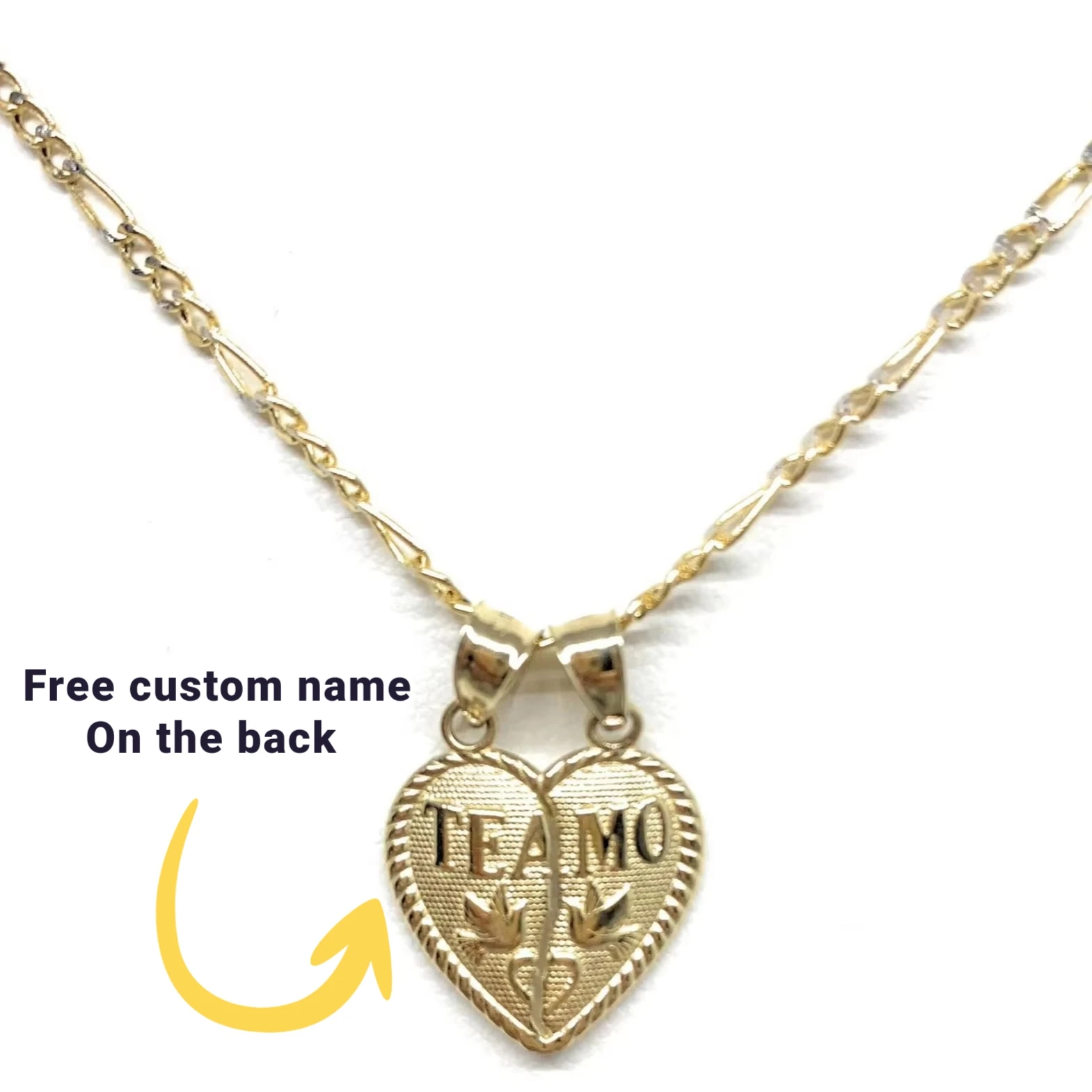 Brazil "TE AMO" Heart Pendant Custom Engraving Necklace Personalization Name Women's Jewelry Couple Christmas Gifts for Her
Brazil "TE AMO" Heart Pendant Custom Engraving Necklace Personalization Name Women's Jewelry Couple Christmas Gifts for Her
