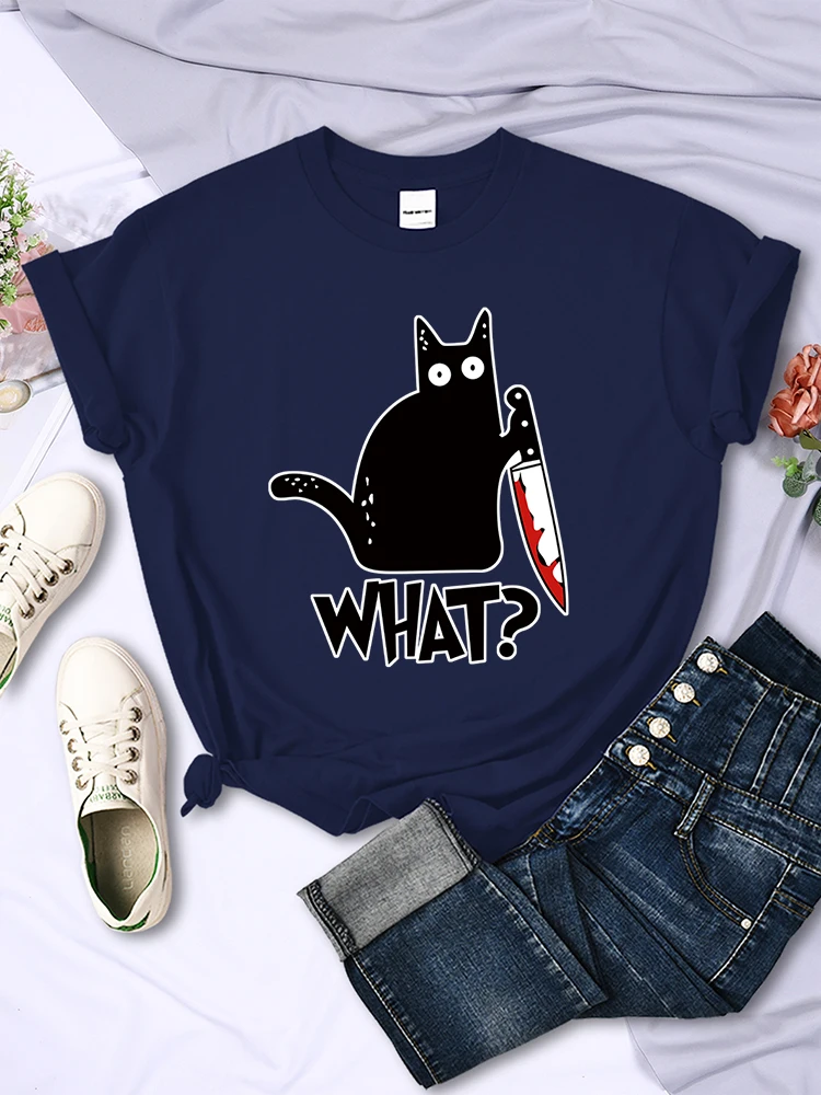 Cartoon Black Cat What Print Tshirt Women Casual Sweat Loose Tee Clothes Oversize Summer Crewneck Tops Simplicity Womens T-Shirt
Cartoon Black Cat What Print Tshirt Women Casual Sweat Loose Tee Clothes Oversize Summer Crewneck Tops Simplicity Womens T-Shirt