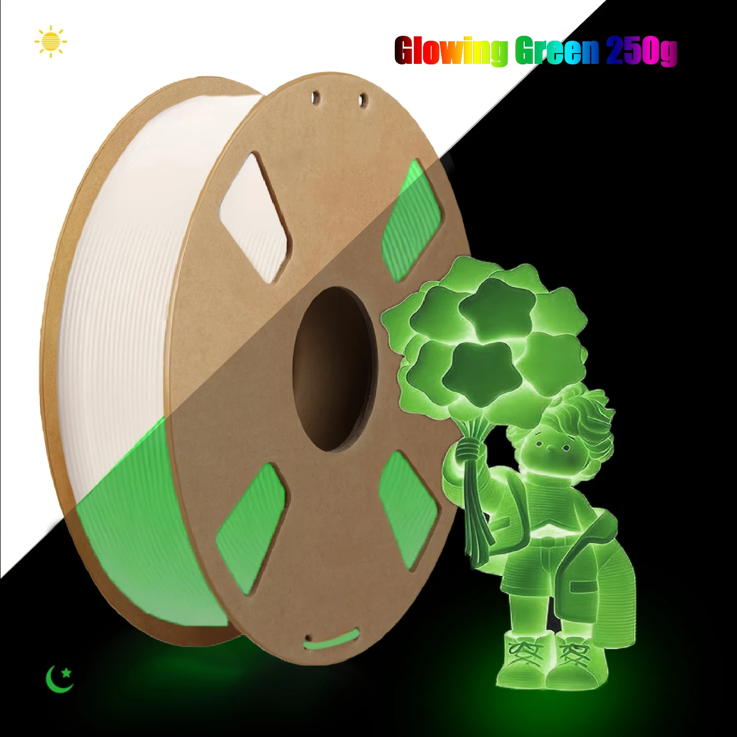 Luminous Green/Blue PLA 3D Filament, 1.75mm, 200/250/500/1000g, ±0.02mm Precision, Compatible with Most FDM Printers
Luminous Green/Blue PLA 3D Filament, 1.75mm, 200/250/500/1000g, ±0.02mm Precision, Compatible with Most FDM Printers
