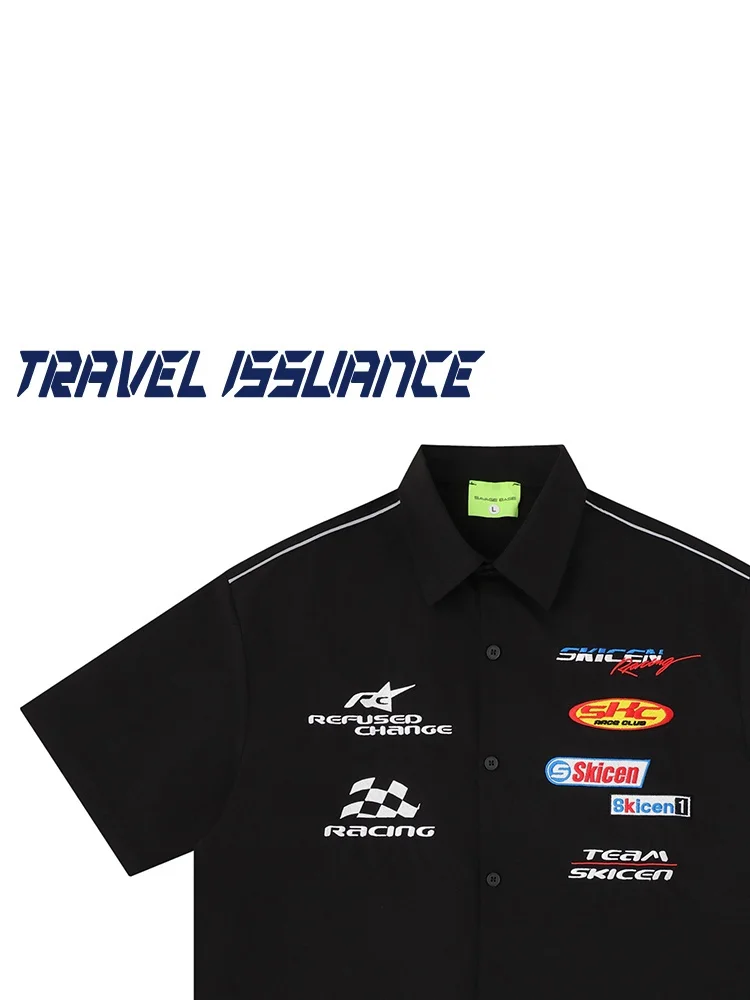 Travel Issuance Street Style Loose Short Sleeve Casual Shirt Unisex Breathable Polyester Fiber Summer Fashion for Youth
Travel Issuance Street Style Loose Short Sleeve Casual Shirt Unisex Breathable Polyester Fiber Summer Fashion for Youth