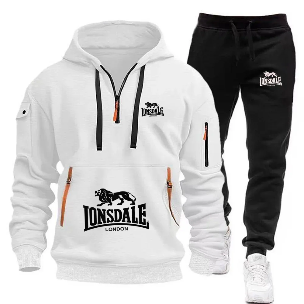 Autumn Winter Men's Casual Tracksuit Half Zip Hoodie & Jogger Pants Set with Zipper Pockets 2-Piece Daily & Outdoor Sportswear
Autumn Winter Men's Casual Tracksuit Half Zip Hoodie & Jogger Pants Set with Zipper Pockets 2-Piece Daily & Outdoor Sportswear