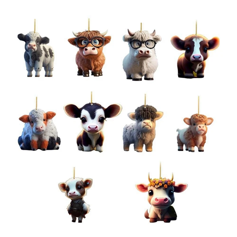 10pcs Cartoon Cow Car Pendant Home Christmas Tree Decoration Rearview Mirror Pendants Window Ornaments Hanging Car Accessories
10pcs Cartoon Cow Car Pendant Home Christmas Tree Decoration Rearview Mirror Pendants Window Ornaments Hanging Car Accessories