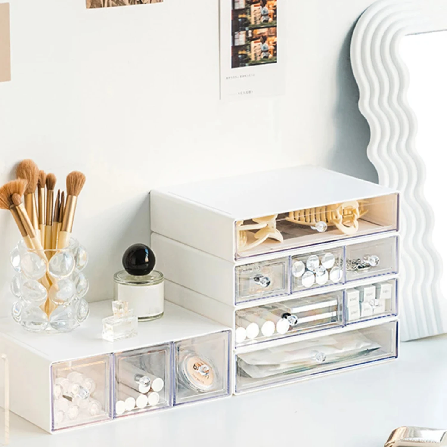 Transparent Drawer Desktop Box Office Daily Necessities Organizer Girls Makeup Stacking Combination Cabinet
Transparent Drawer Desktop Box Office Daily Necessities Organizer Girls Makeup Stacking Combination Cabinet