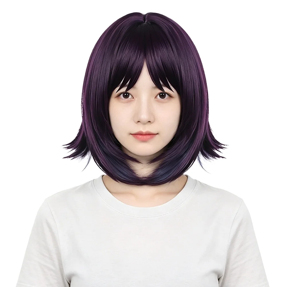 Iroha Sakayori Short Cosplay Wig Dark Purple Ice Blue Flipped Ends High Temperature Fiber Synthetic Hair For Anime Costume Party
Iroha Sakayori Short Cosplay Wig Dark Purple Ice Blue Flipped Ends High Temperature Fiber Synthetic Hair For Anime Costume Party
