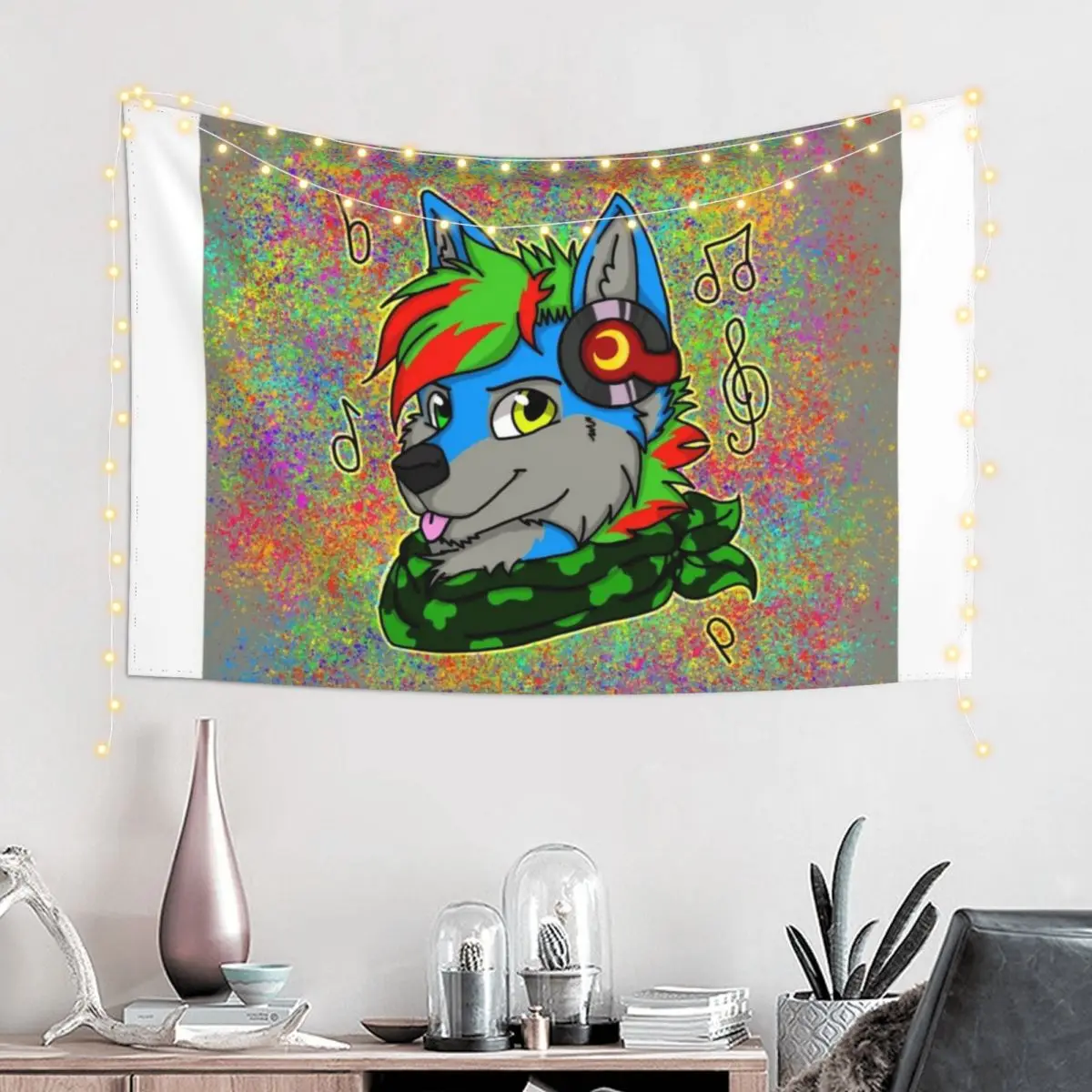 Furry wolf music Tapestry Decoration Room Wall Art House Decoration Wall Carpet Tapestry
Furry wolf music Tapestry Decoration Room Wall Art House Decoration Wall Carpet Tapestry