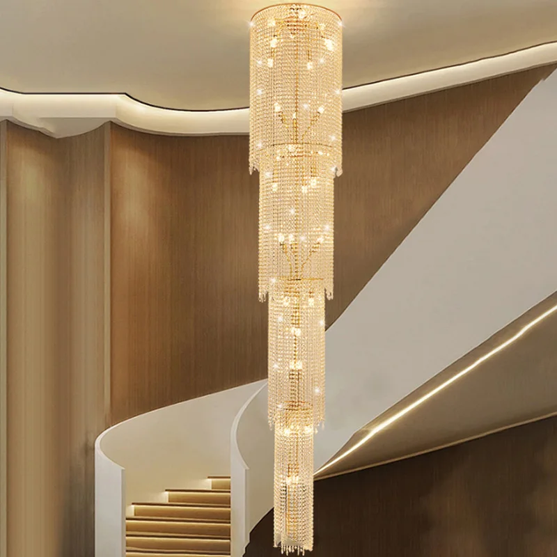 Luxury Crystal Chandeliers Home Villa Living Room Loft Stairs Pendant Lights Ceiling Light Fixture Decorate Lighting Żyrandol
Luxury Crystal Chandeliers Home Villa Living Room Loft Stairs Pendant Lights Ceiling Light Fixture Decorate Lighting Żyrandol